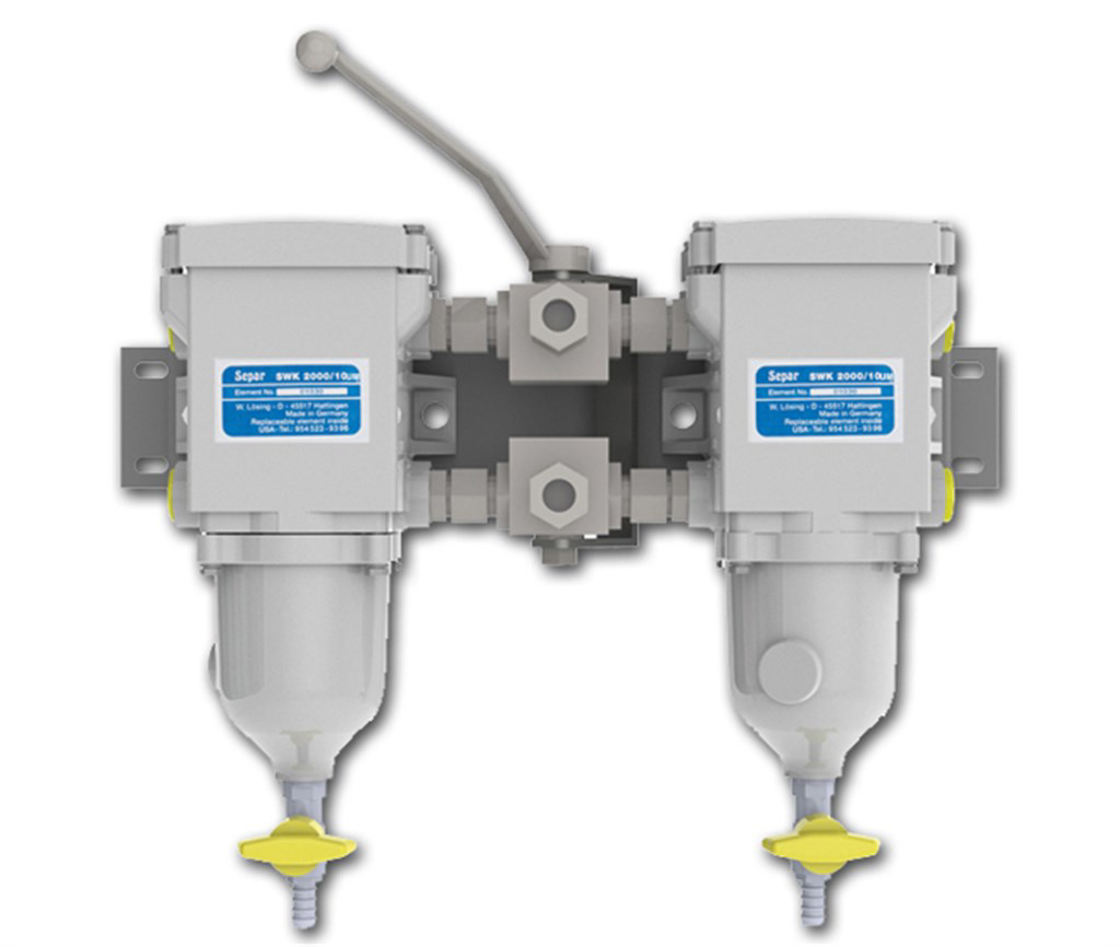 Separ brandstoffilter SWK2000/10 dubbel metaal