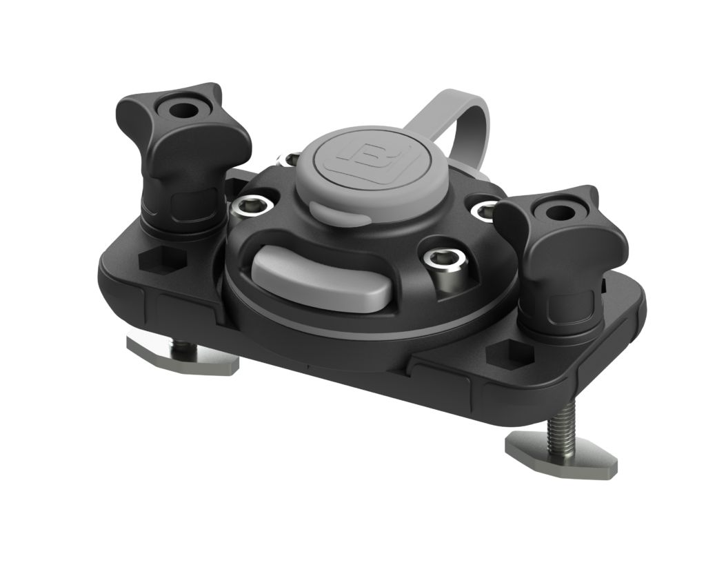 Borika T-bolt Bevestigingsadapter Ondermontage zwart 63mm