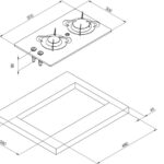 Allpa grote Gaskomfoor met 2 branders en thermische glasplaat