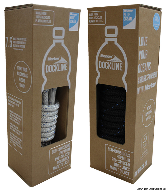 Blue Ocean Landvast zwart 14 mm x 12 meter  OP=OP