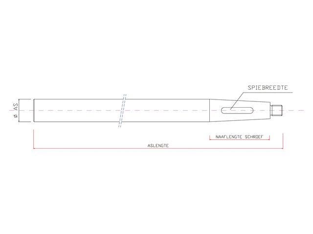 Boot Schroefas Ø as 35mm duplex 4462