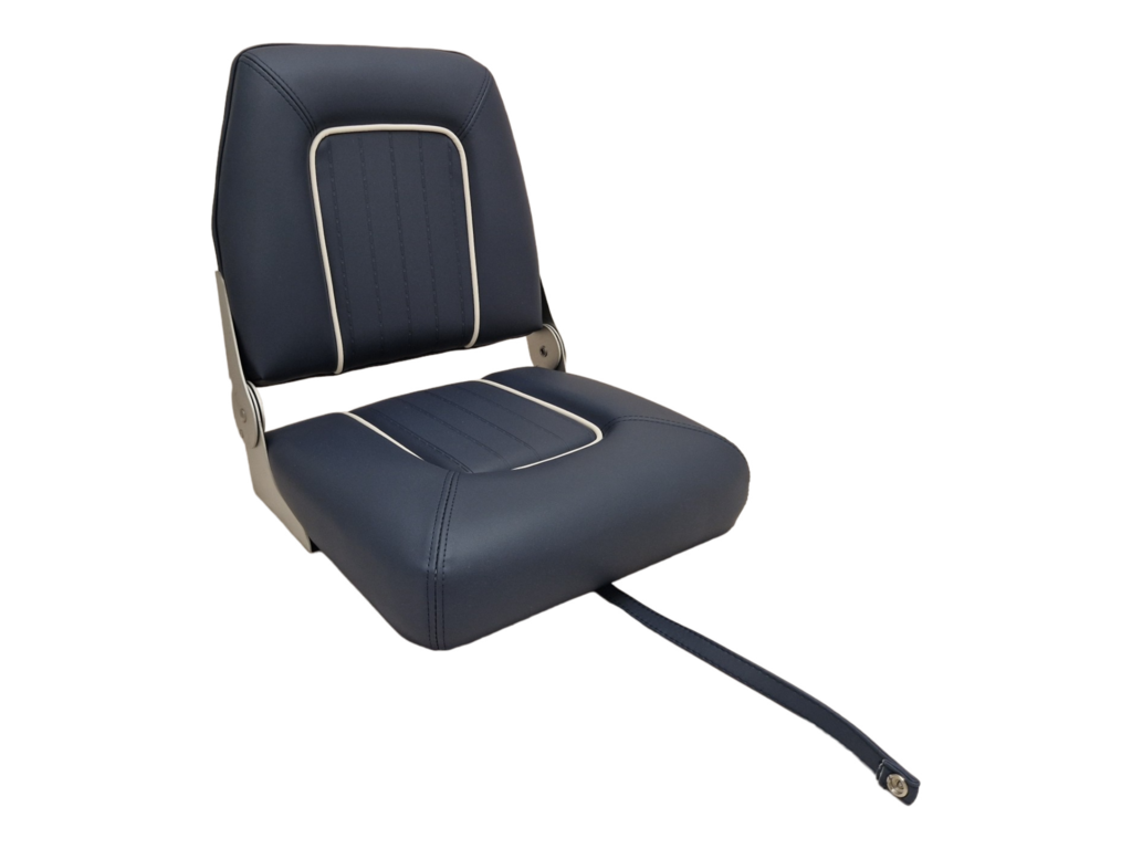 Bootstoel Navy Star Opklapbare stoelkuip navy blauw met witte bies