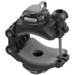 Borika Montage Voet Dubbel Klemmontage zwart voor Diameter 19-70mm