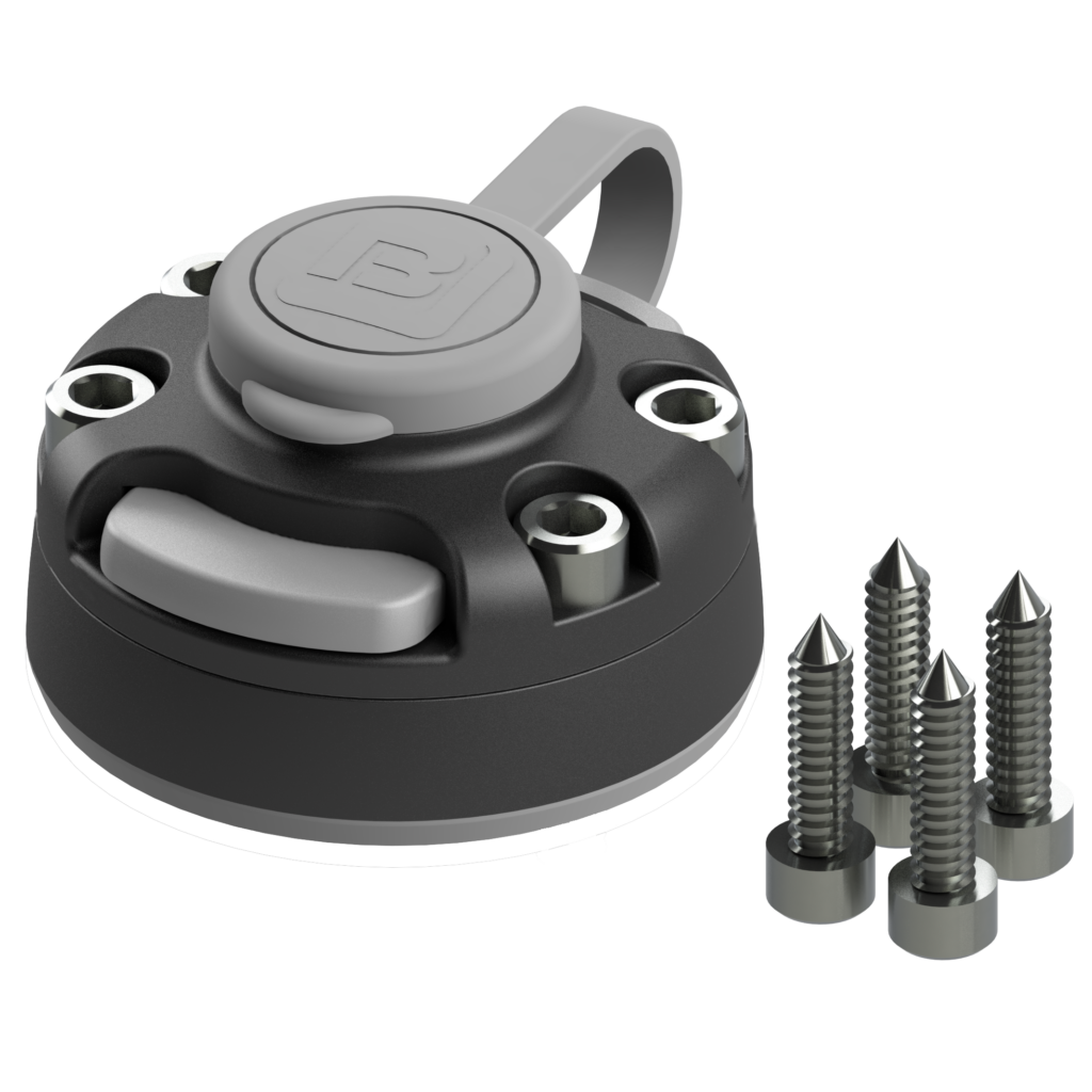 Borika Montage Voet Opschroefbaar zwart 63 mm