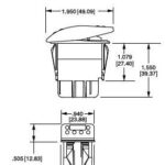 Carlingswitch Schakelaar 12/24V Wit licht