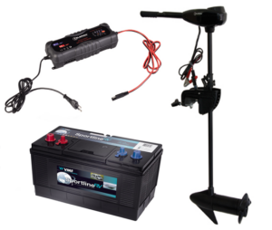 Elektrische buitenboordmotor complete set