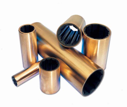 Rubberlagers met bronzen buitenmantel Binnenmaat Ø 2 1/2"inch