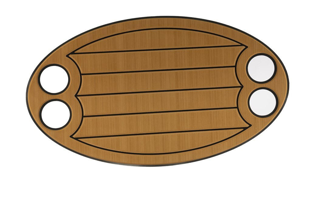 Hollex Inleg Tafelblad Ovaal Lichtbruin