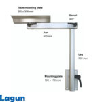 Lagun Kuiptafel Onderstel 50cm Poot