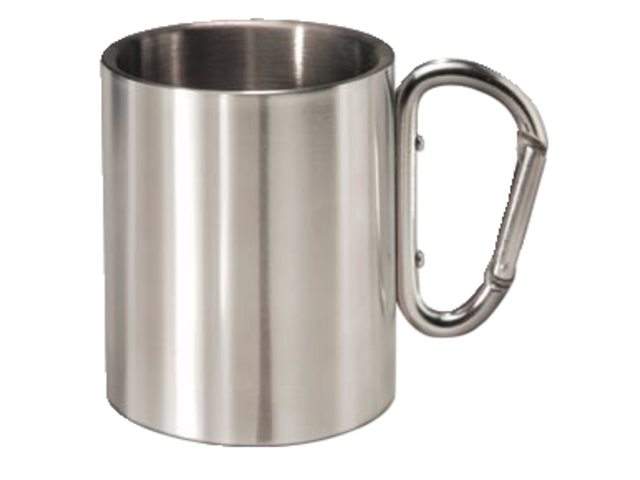 Mato RVS beker met karabijnhaak Hang on