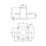 RVS 316 Boot bolders met voetplaat