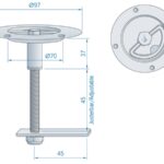 Roca RVS Luiksluiting 97mm