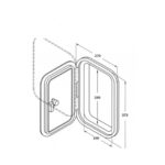 Allpa Kunststof Luik 1 sluiting 373x270mm