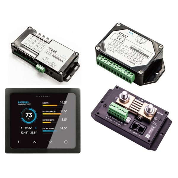 Simarine Pico Blue set Digitale Boordmonitoring panel mount Zwart