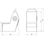 Zitbank voor Stuurconsole Rubberboot 1 Persoons