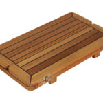 Teak Boot Tafelblad Wing Caulked Tweevoudig opklapbaar blad