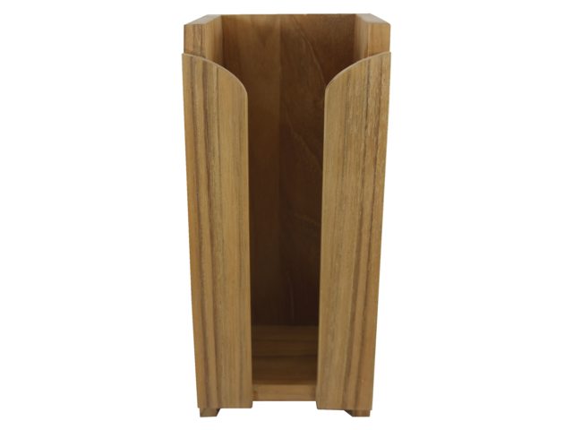 Teak houten Beker/flessenhouder