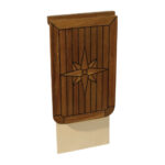 Teakhout Tafelblad Balcony rechthoekig model voor wand montage