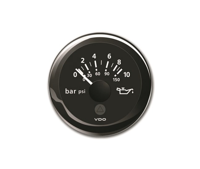 VDO Oliedrukmeter 0-10 bar zwart 12-24V