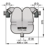 Vetus Gas water scheider Ø 40 – 75 mm