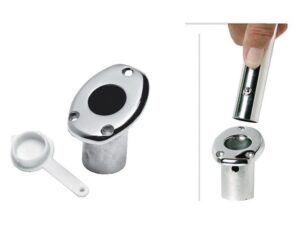 Vlaggenstokhouder voor ovale en vlaggenstokken met bal