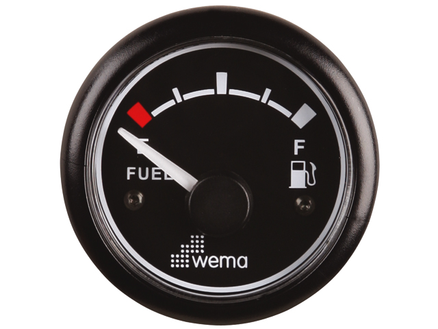 Wema boot instrument tankmeter brandstof 12-24 volt