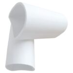 Witte Steigerstootrand flexibel PVC P-Profiel