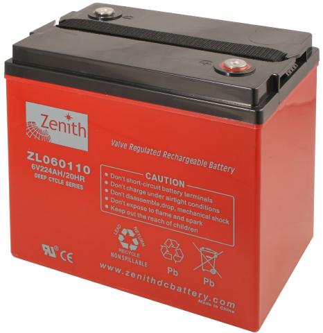 Zenith Deep cycle 224Ah 6V