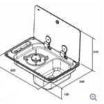 allpa Gaskomfoor 1 pit met spoelbak en afdekplaat